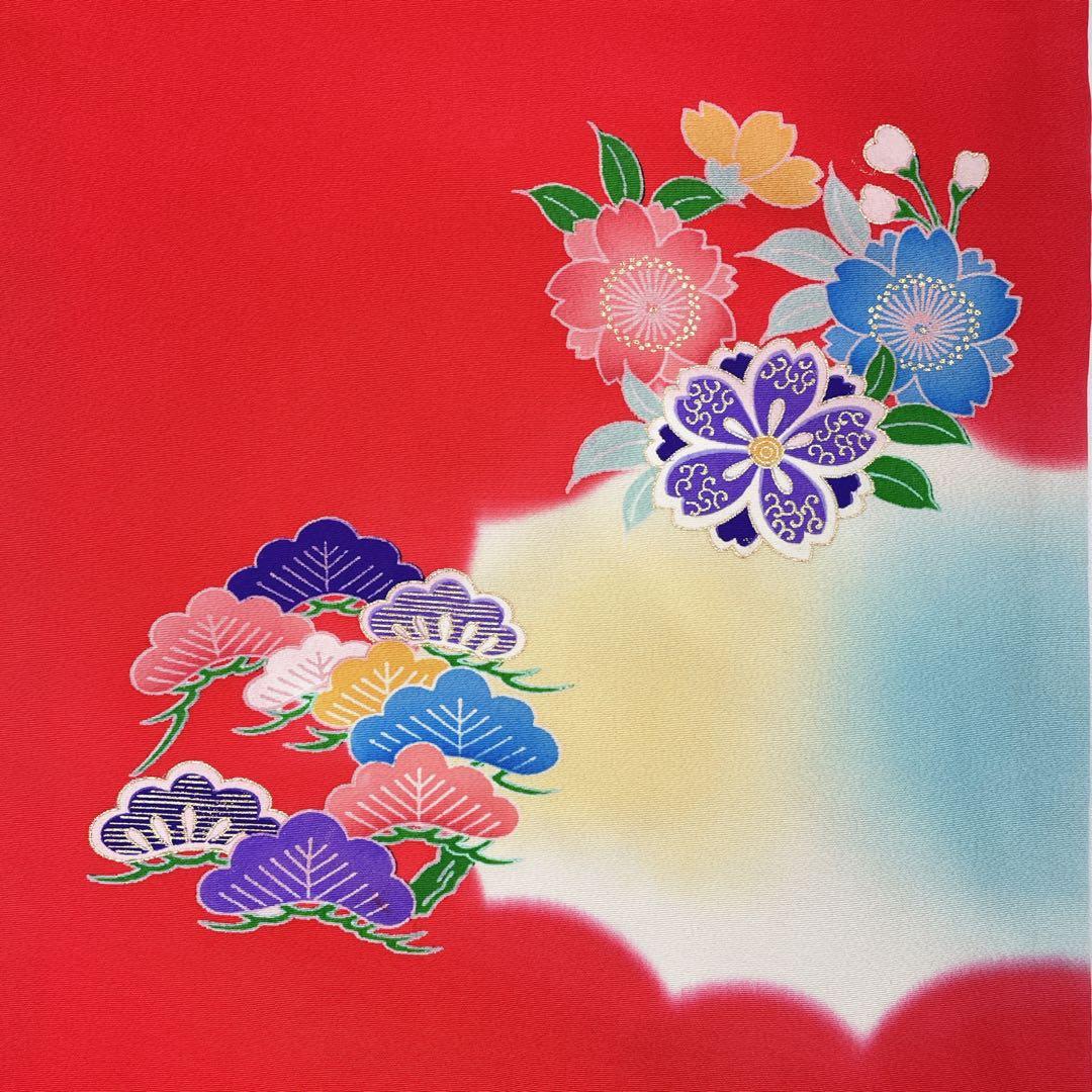 ◎mk-2685　七五三　女の子　着物　7歳　　12-4