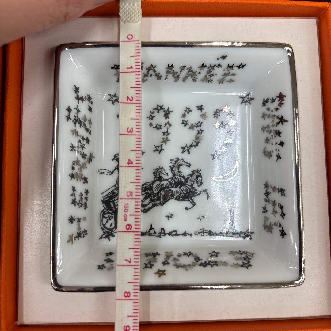 エルメスHERMES 1999 角皿 小皿 陶磁器 トレイ 小物入れ 非売品