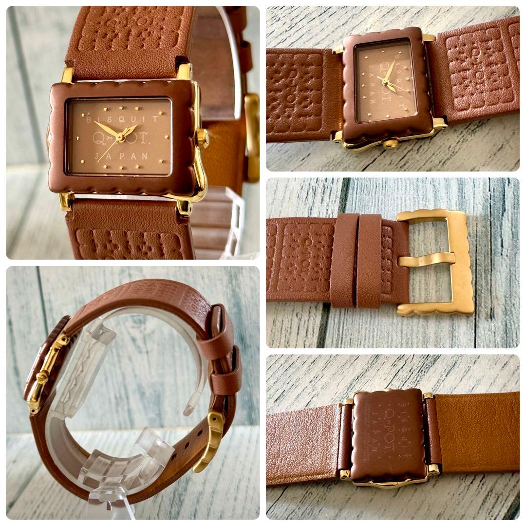 【美品】Q-pot. キューポット 腕時計 メルティー ビスケット ブラウン