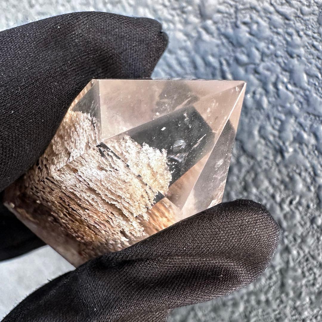 希少❗️千層ホワイトガーデンクォーツ庭園水晶パワーストーン六角柱☆天然石A1338