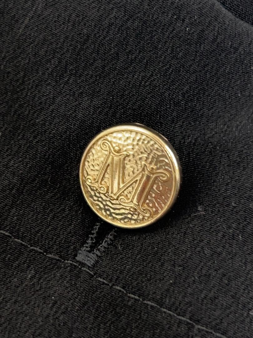 【美品】MaxMara プリーツスカート 42 L相当 XL可 金ボタン