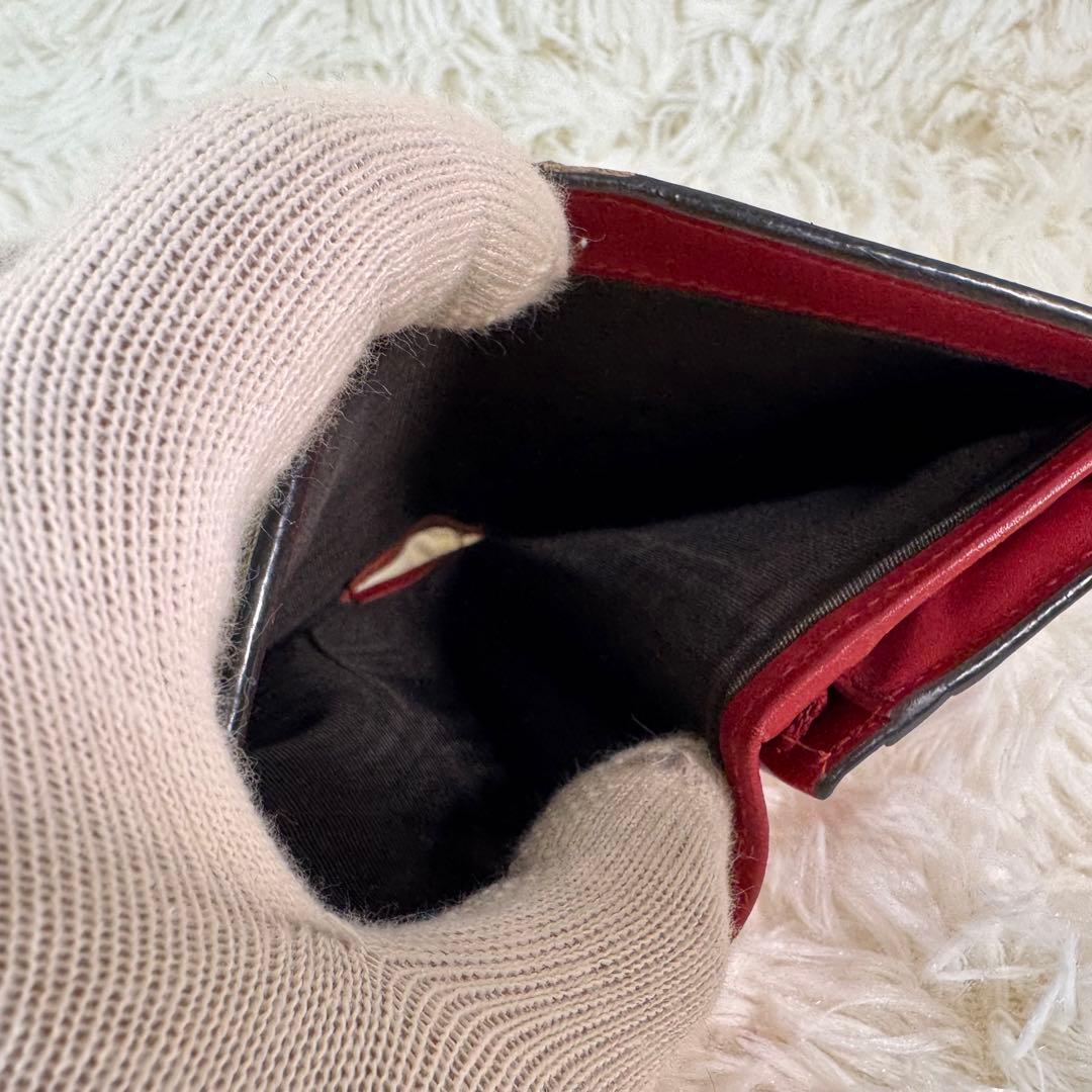 GUCCI グッチ 折財布 PVC レザー GGスプリーム チェリー 赤 箱付き