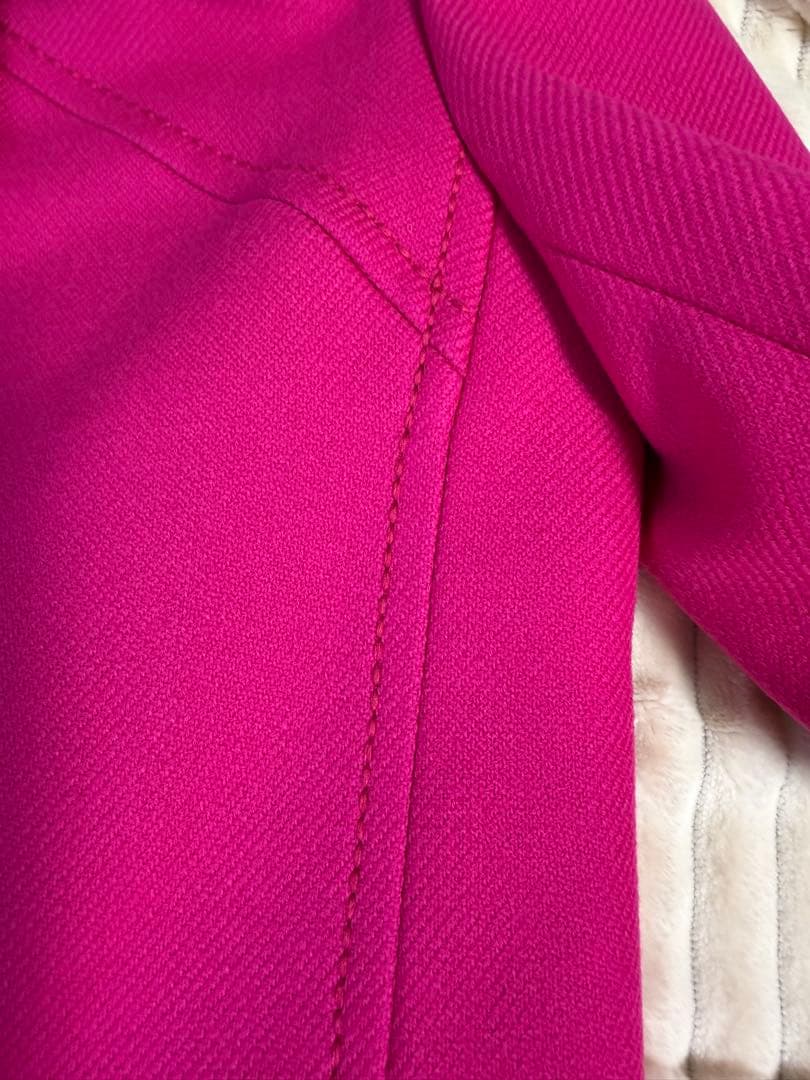 Kate spade NEW YORK ロングコート ピンクリボンウール100％