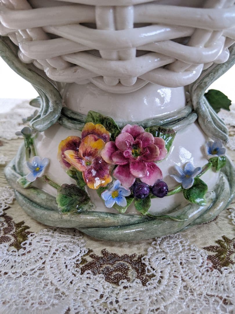 ひろりん様3点おまとめ♡クレイフラワー♡バスケット型フラワーアレンジメント