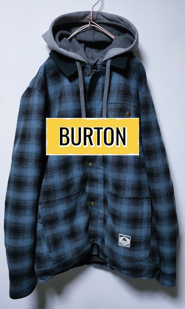【BURTON バートン】スノーボードウェア メンズL チェック コットンライク