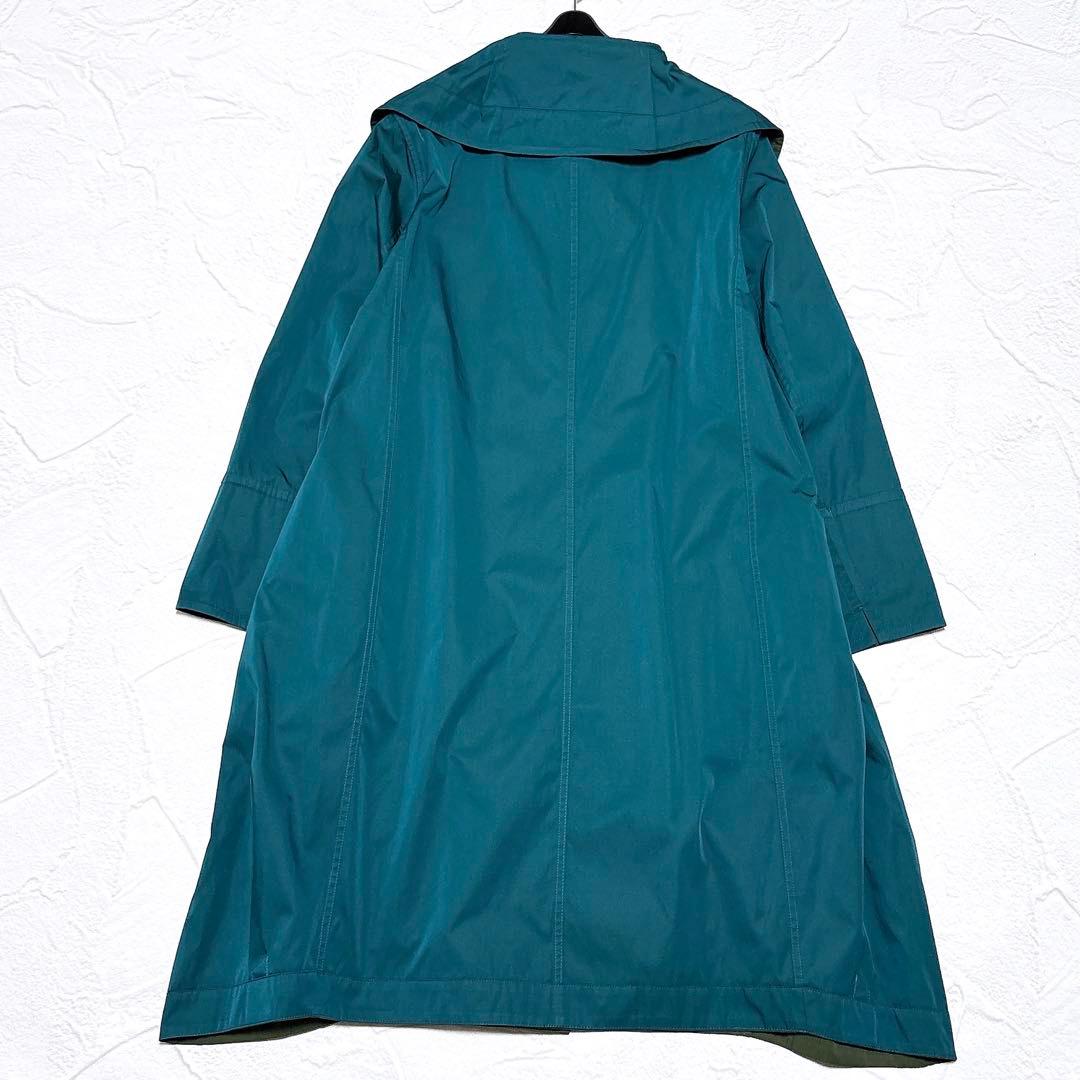 ✨美品✨ann吉　センソユニコ　リバーシブル　コート　ステッチ　ロング　ナイロン