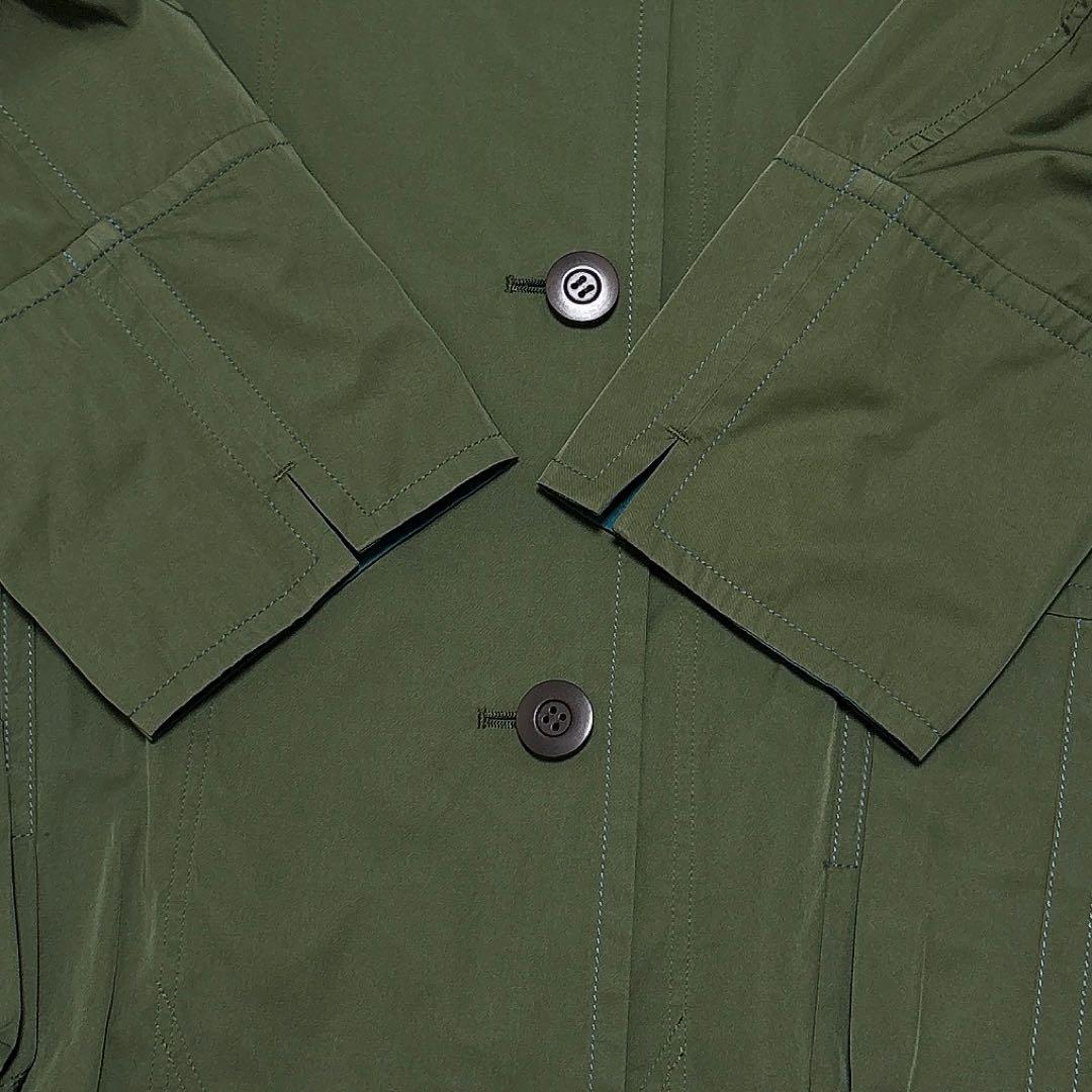 ✨美品✨ann吉　センソユニコ　リバーシブル　コート　ステッチ　ロング　ナイロン