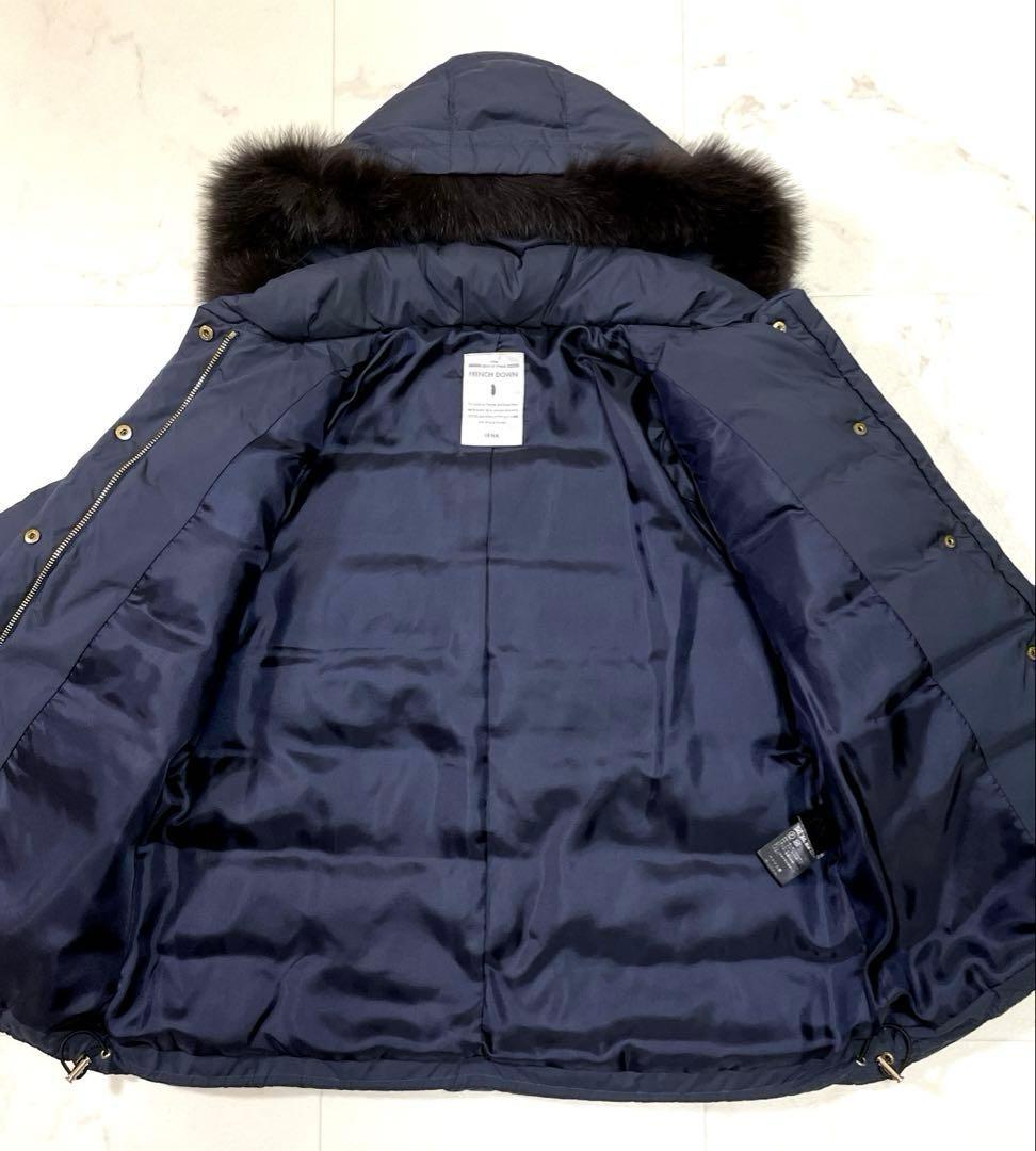 ☆美品☆ イエナ 定価46,200円 Pタフタ ショートダウンコート36ネイビー