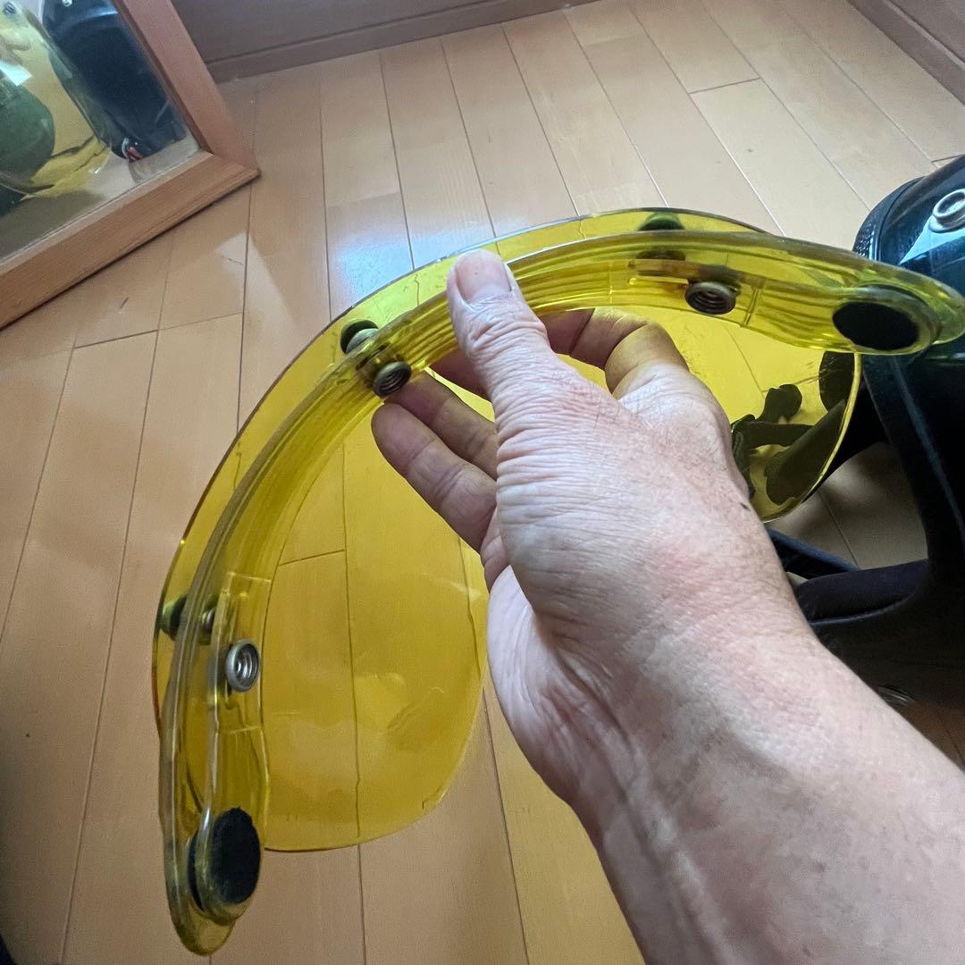 グラフィック　ヘルメット　フリーサイズ　バブルシールド付き　ビンテージ