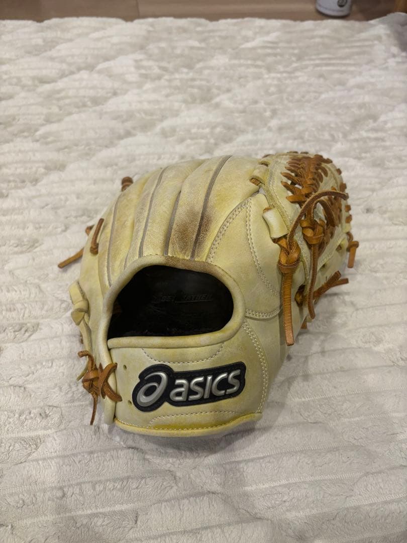 asics 軟式野球グローブ クリーム色