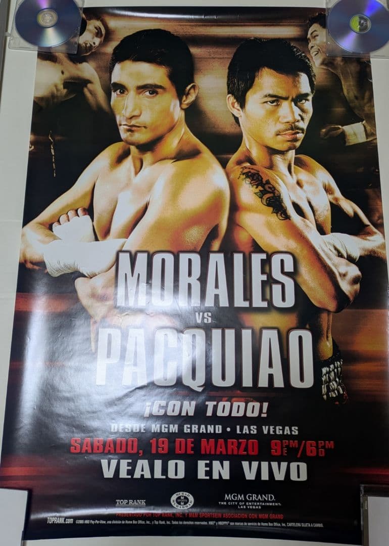 ボクシング ポスター/モラレス×パッキャオ第1戦 Boxing Poster