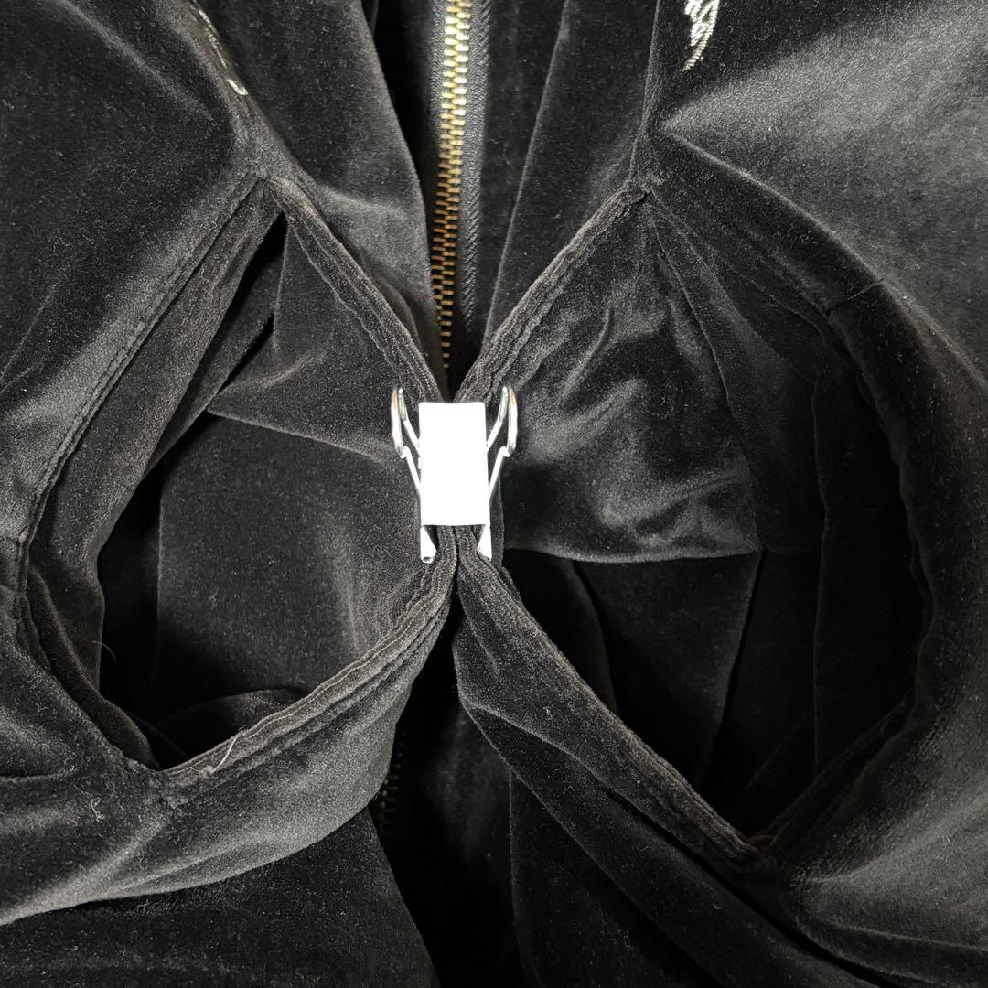 BARCEDOS 別珍 日本限定 スカジャン 龍 昇竜 刺繍 ベロア 艶 黒 金