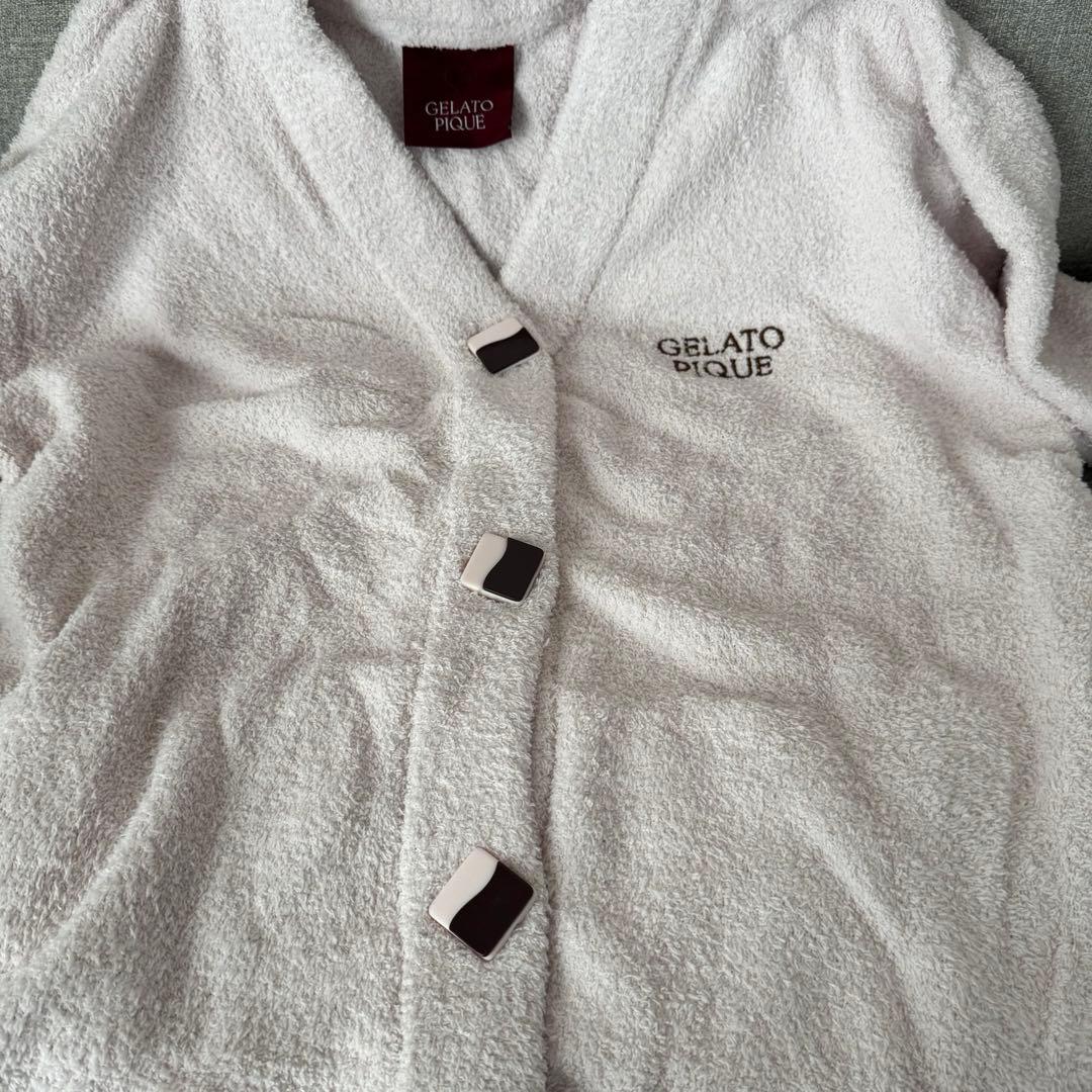 ジェラピケ バレンタイン チョコレートボタンカーディガン ベア刺繍パンツ