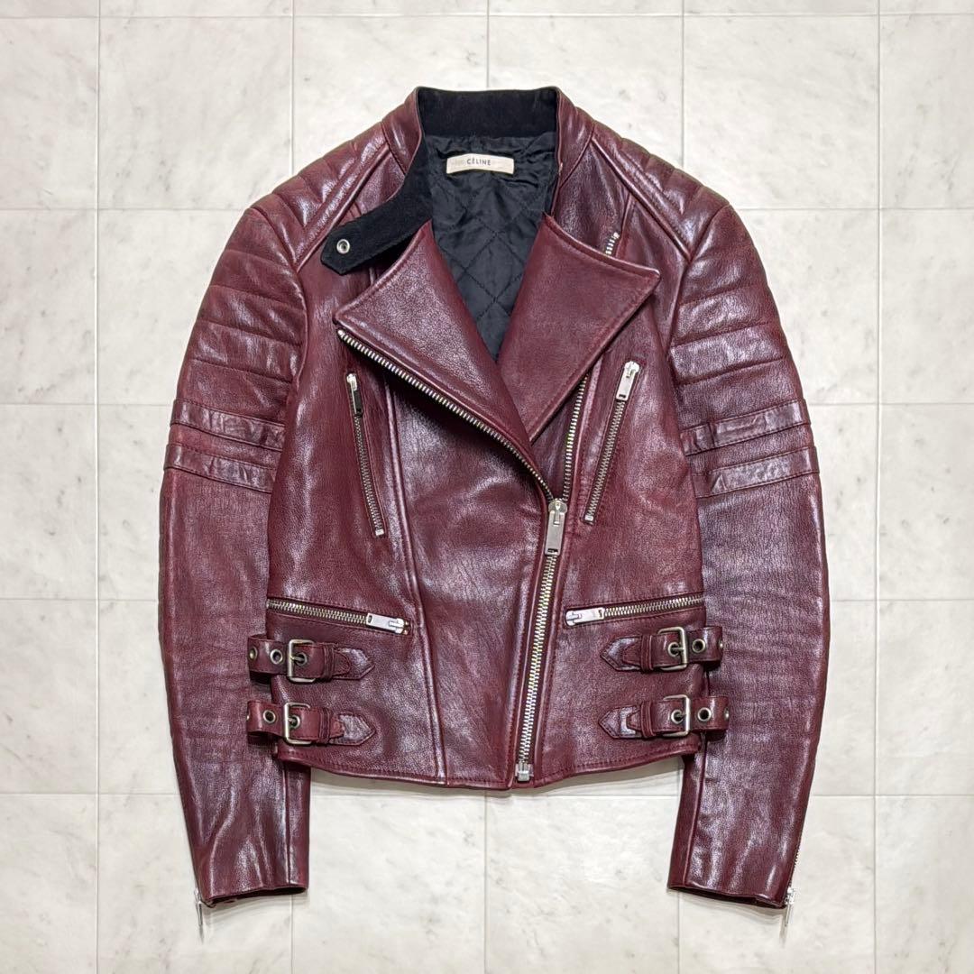 【希少】 CELINE フィービー期 名作 バイカー ライダース ジャケット
