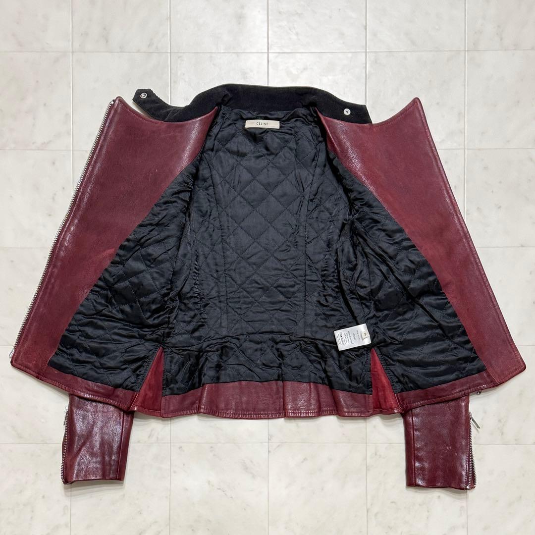 【希少】 CELINE フィービー期 名作 バイカー ライダース ジャケット
