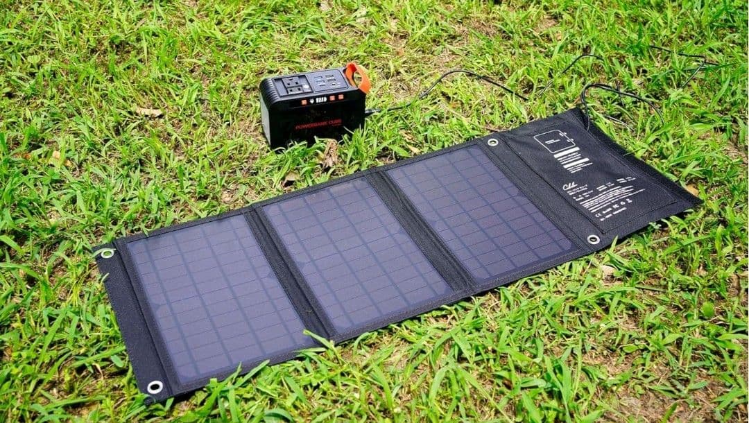 ①未使用　INBES HBP-80S21W ポータブル電源　ソーラーパネル付