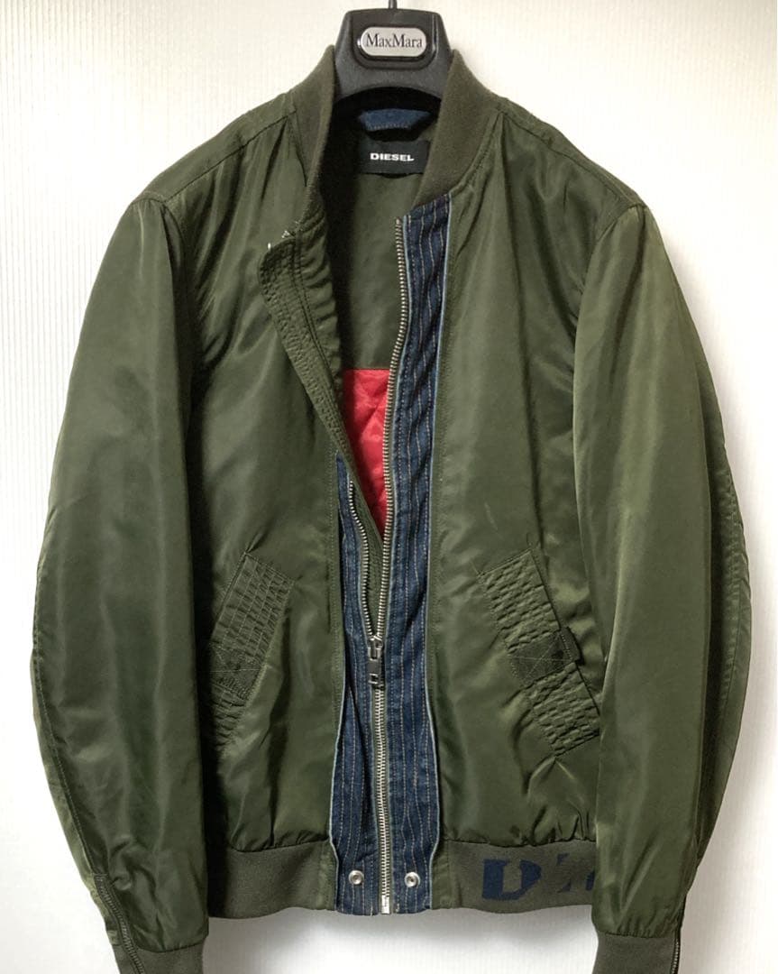 DIESEL 定価 約6万円 内側キルティング MA-1 表記サイズM