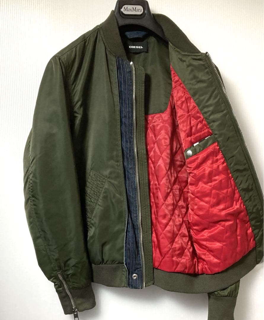 DIESEL 定価 約6万円 内側キルティング MA-1 表記サイズM