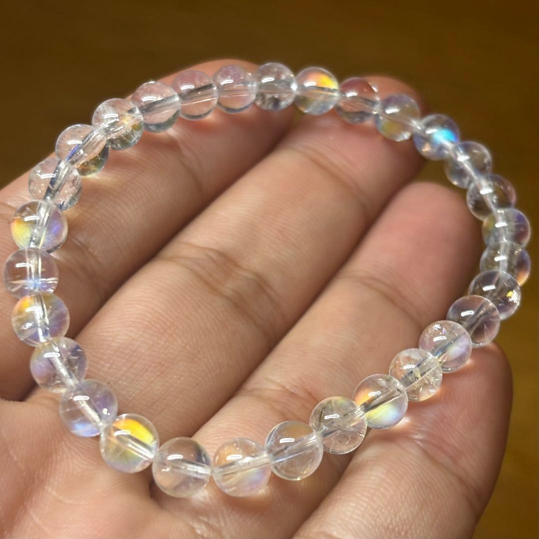 yさん専用【高品質・鑑別書付き】レインボームーンストーン　ホワラブ　6mm