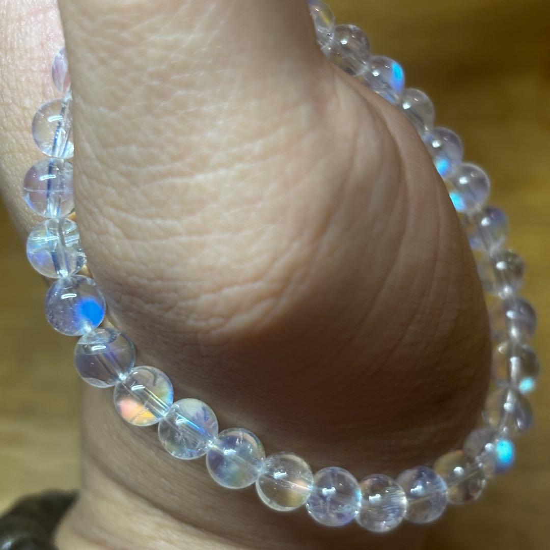 yさん専用【高品質・鑑別書付き】レインボームーンストーン　ホワラブ　6mm