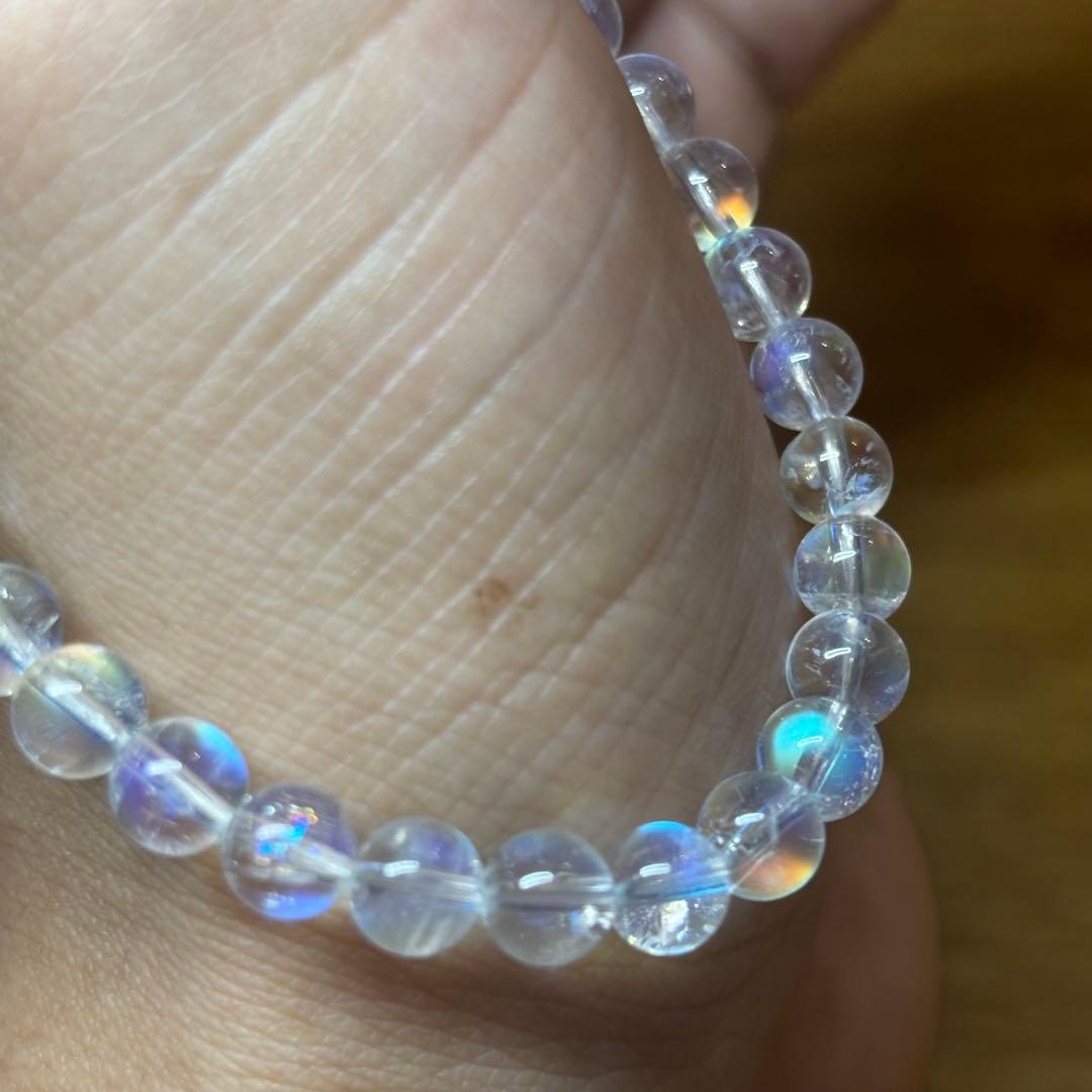 yさん専用【高品質・鑑別書付き】レインボームーンストーン　ホワラブ　6mm