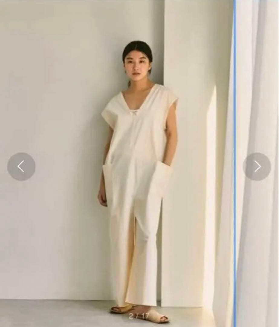 Todayful Uネックコットンコンビネゾン