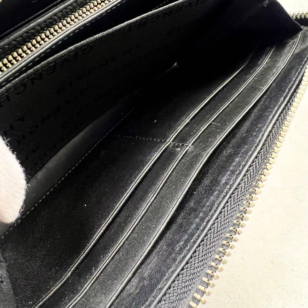 GIVENCHY ラウンドファスナー ブラック メンズ 長財布 8208