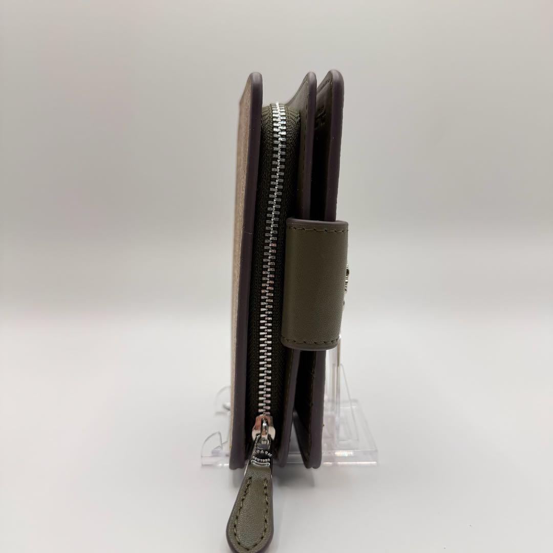 コーチ 二つ折り 財布 ブラウン COACH シグネチャー 【未使用】