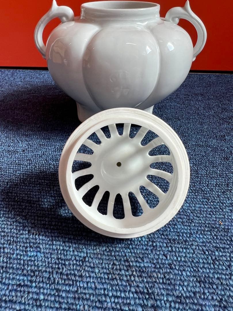 1373  有田焼 白渓　白磁　香炉