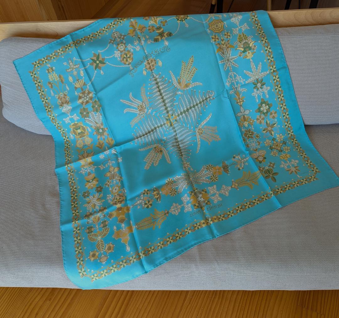 HERMES CARRE 90cm タグなし エルメス カレ シルクスカーフ