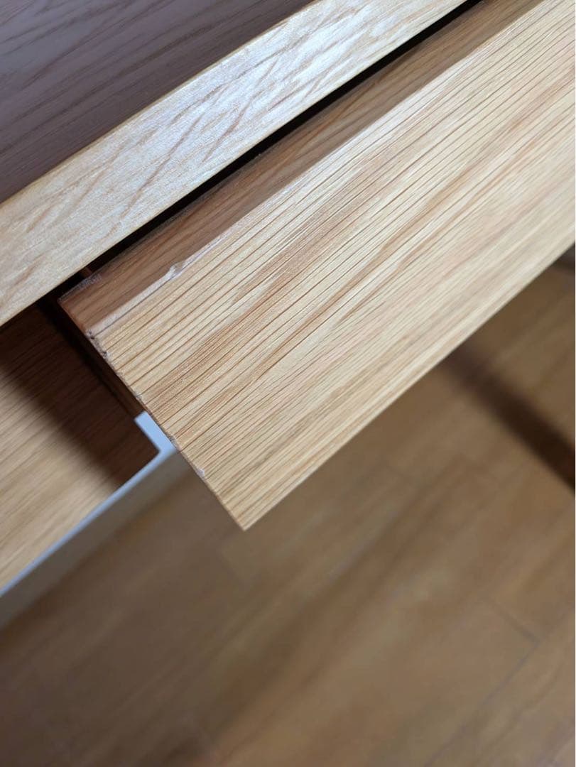 ■TAO■無印 木製デスク 引出しオーク材 110 事務 学習 勉強机