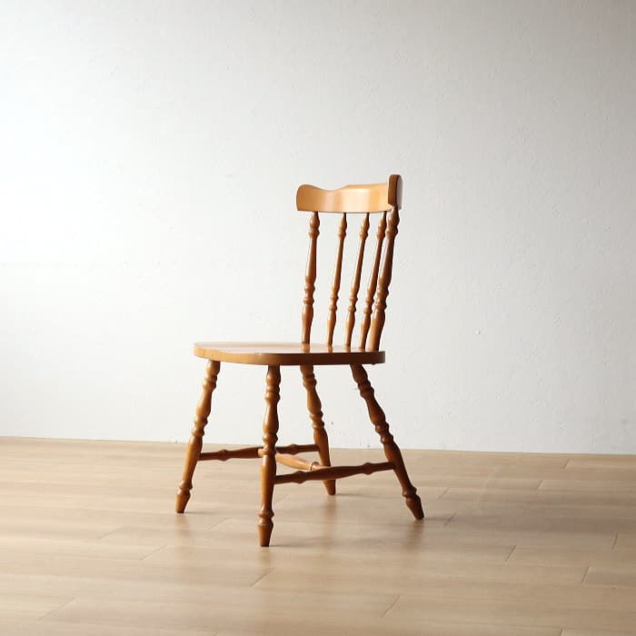 アンティーク 飛騨の家具 小ぶり ウィンザーチェア ブナ材 北欧風 無垢材①