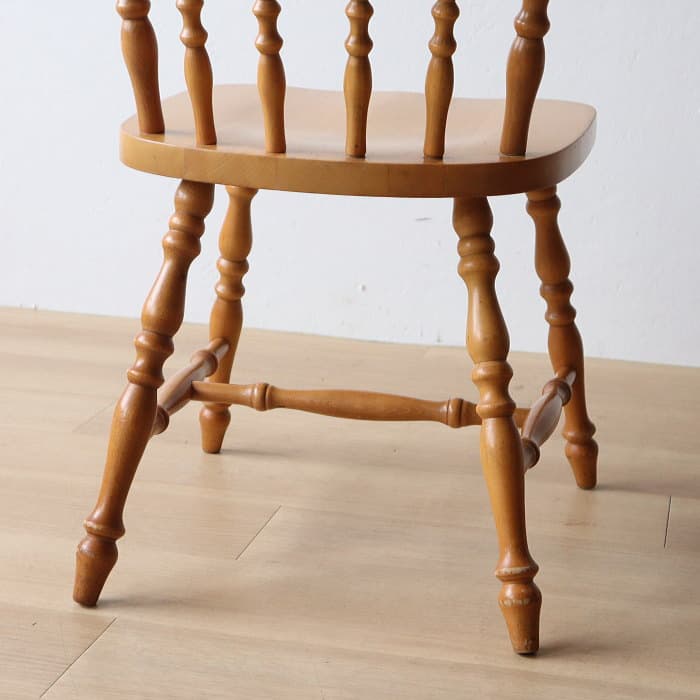 アンティーク 飛騨の家具 小ぶり ウィンザーチェア ブナ材 北欧風 無垢材①