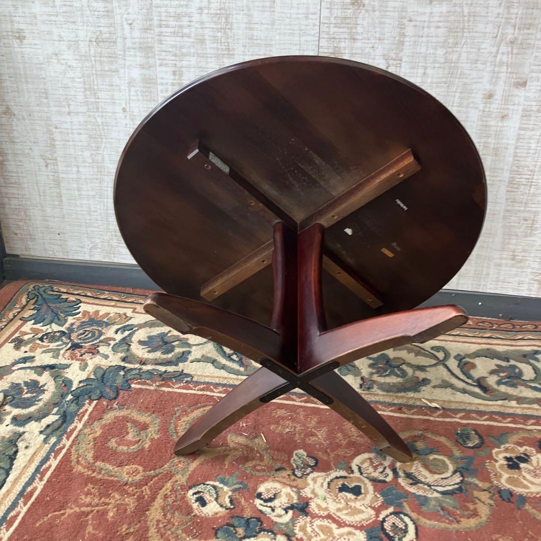 ヴィンテージ カリモク家具 木製 ラウンドテーブル サイドテーブル 円卓 円型