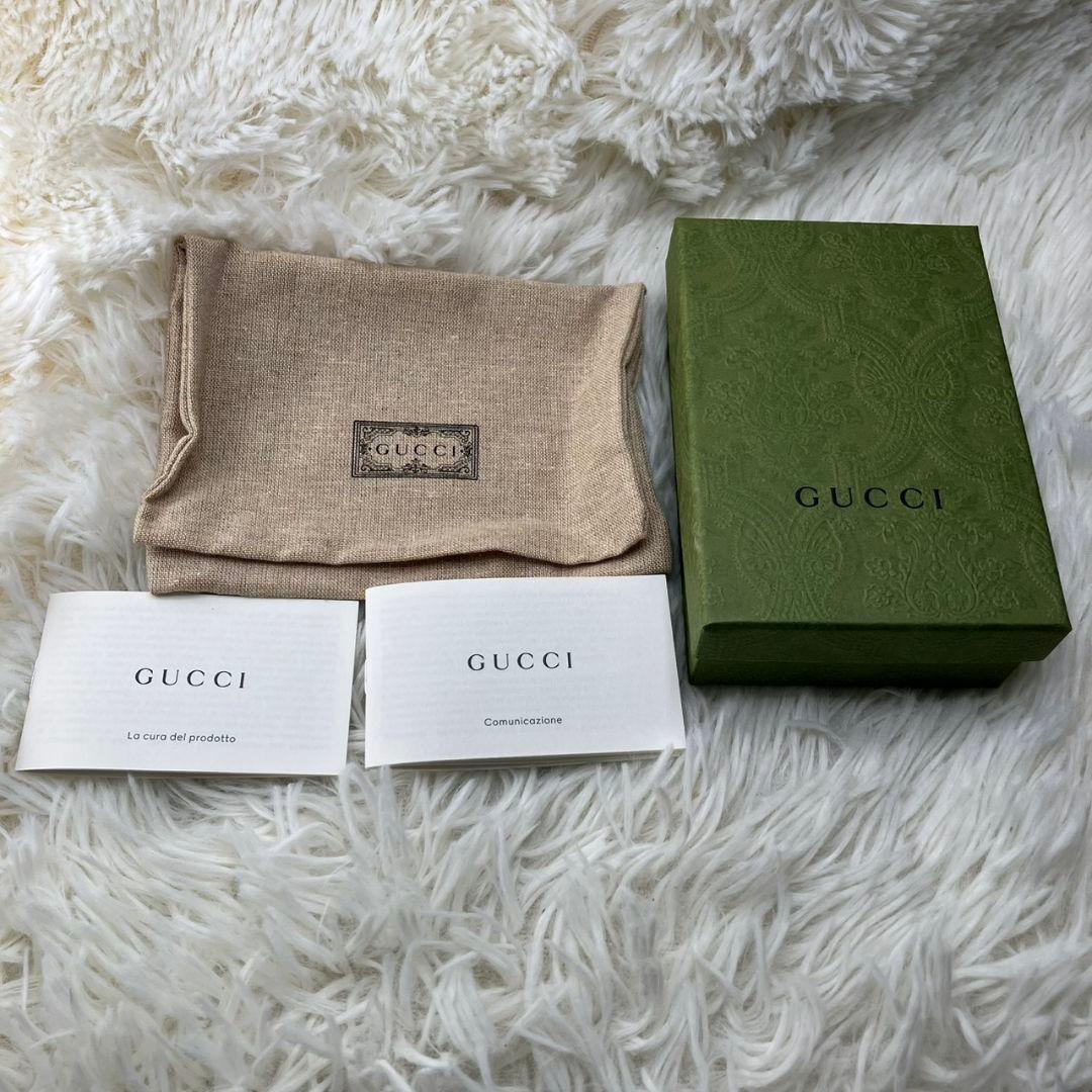 極美品 付属品完備 グッチ マーモント いちご チェリー ミニ財布 ホワイト