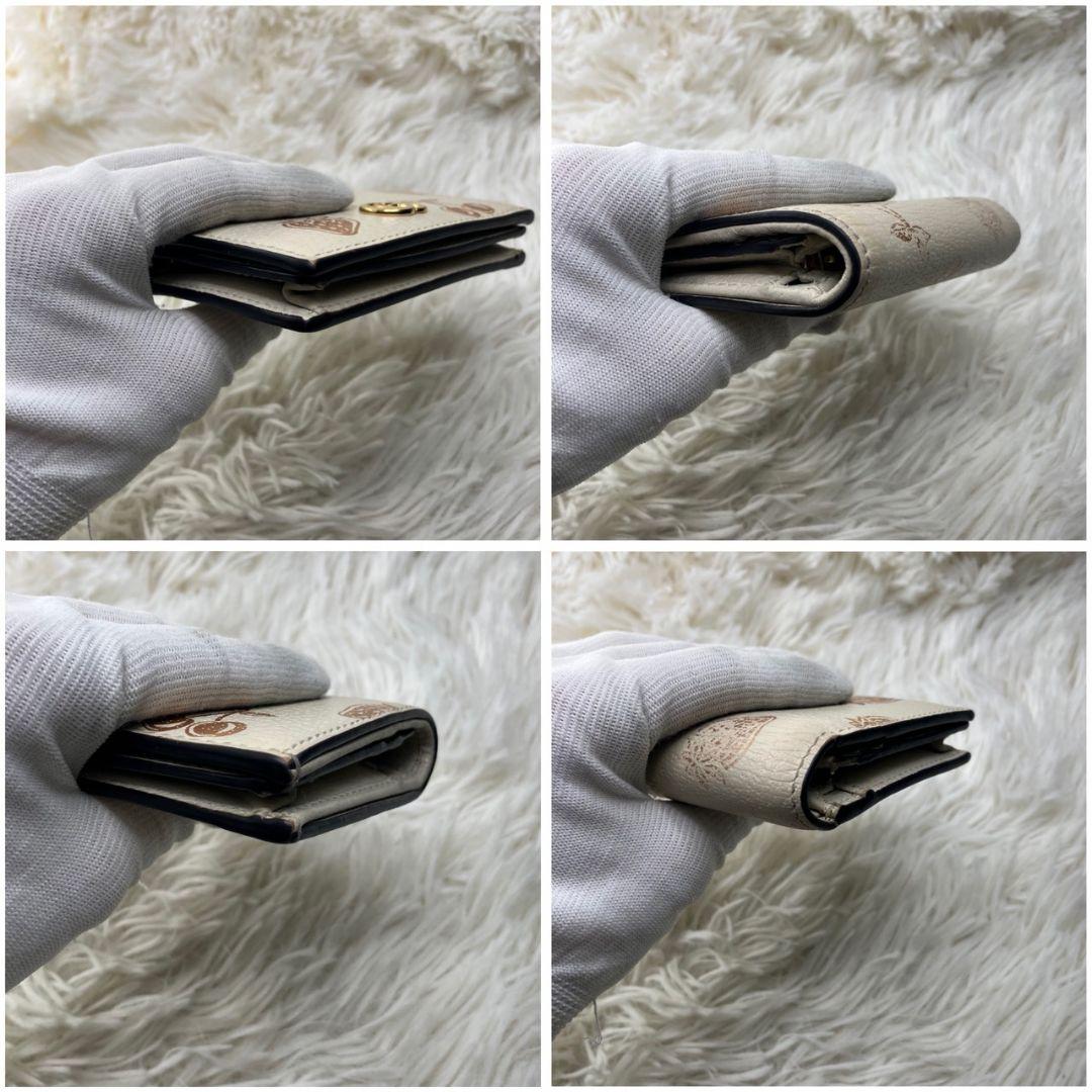 極美品 付属品完備 グッチ マーモント いちご チェリー ミニ財布 ホワイト