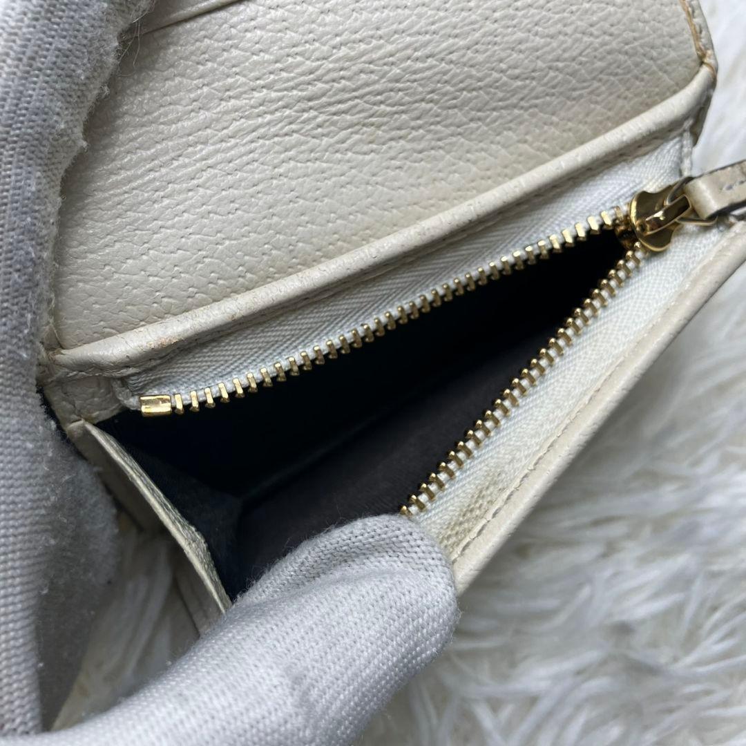 極美品 付属品完備 グッチ マーモント いちご チェリー ミニ財布 ホワイト