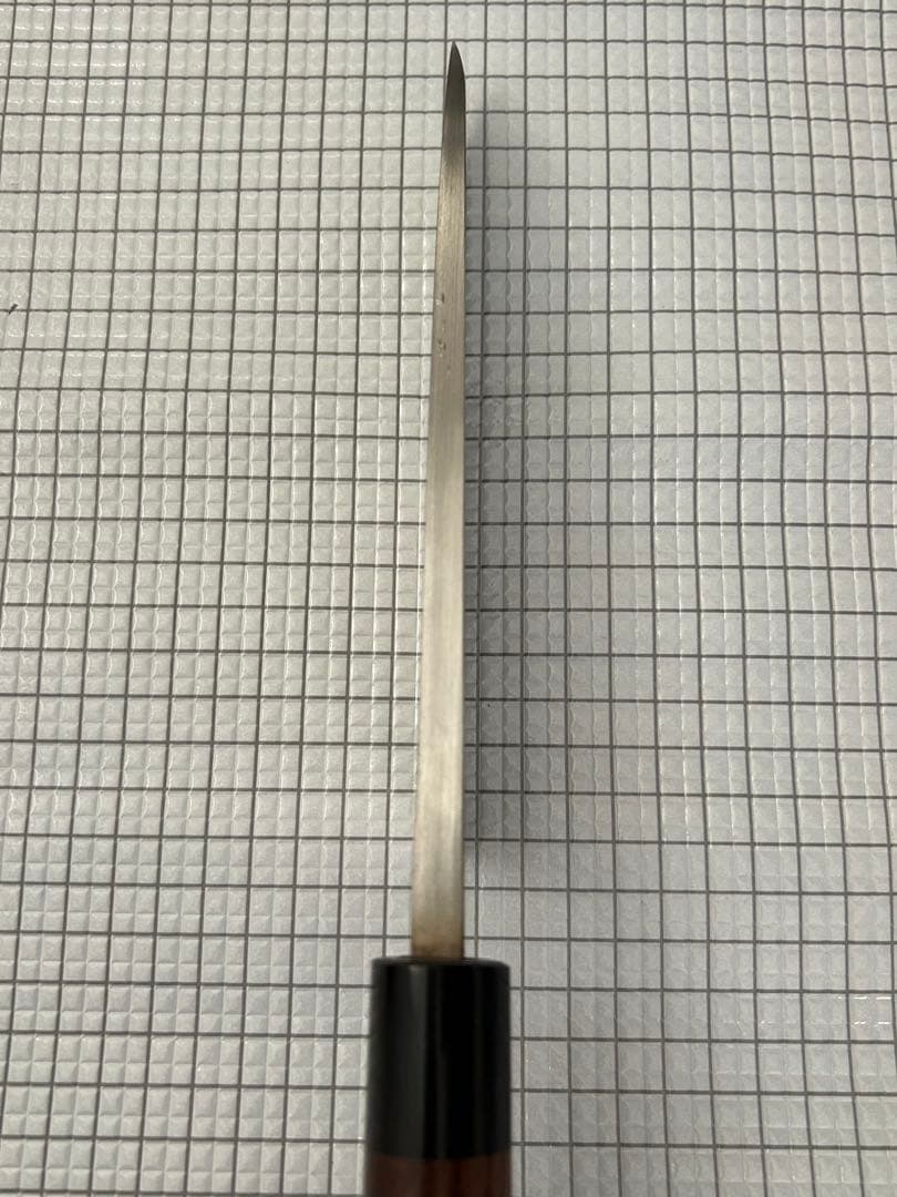 包丁 出刃 ダマスカス 安来鋼青紙２号 180mm 紫檀シノギ柄 ⑤