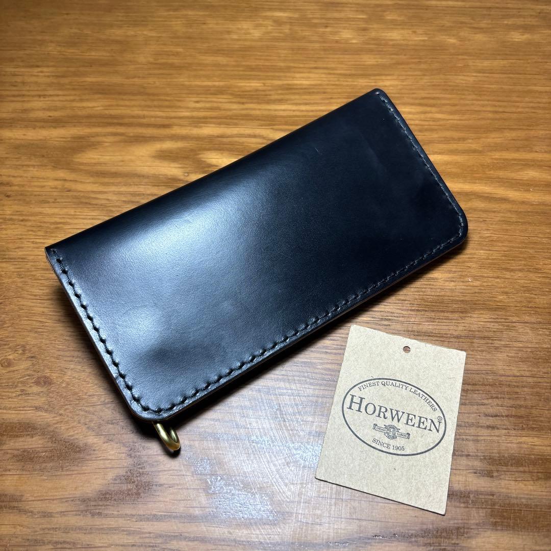 トラッカーウォレット HORWEEN社 クロムエクセル　ロング　2層タイプ　茶芯