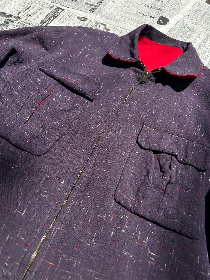 Special 50s rayon gabardine jacket 絣