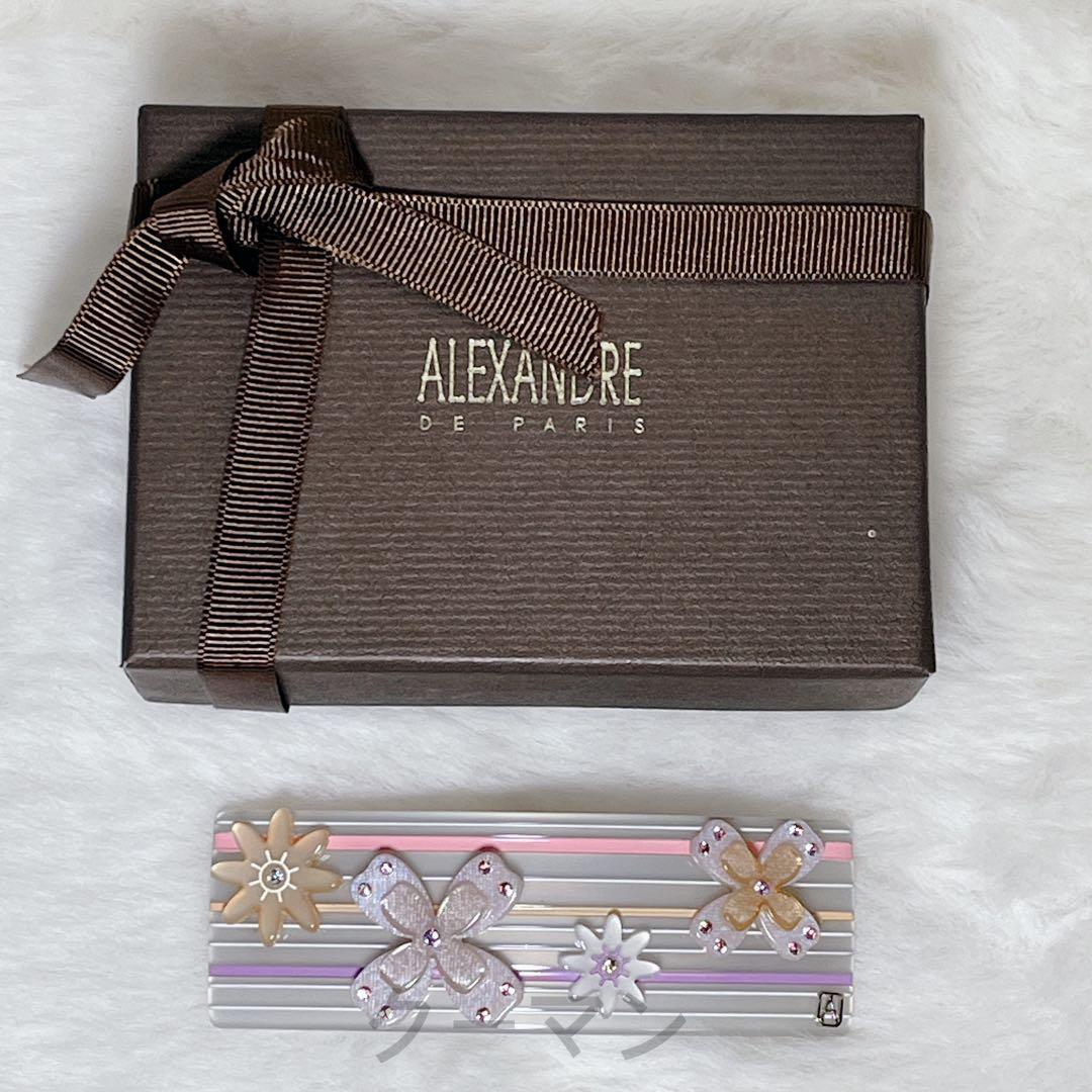 【美品】 Alexandre De Paris バレッタ ヘアピン フラワー