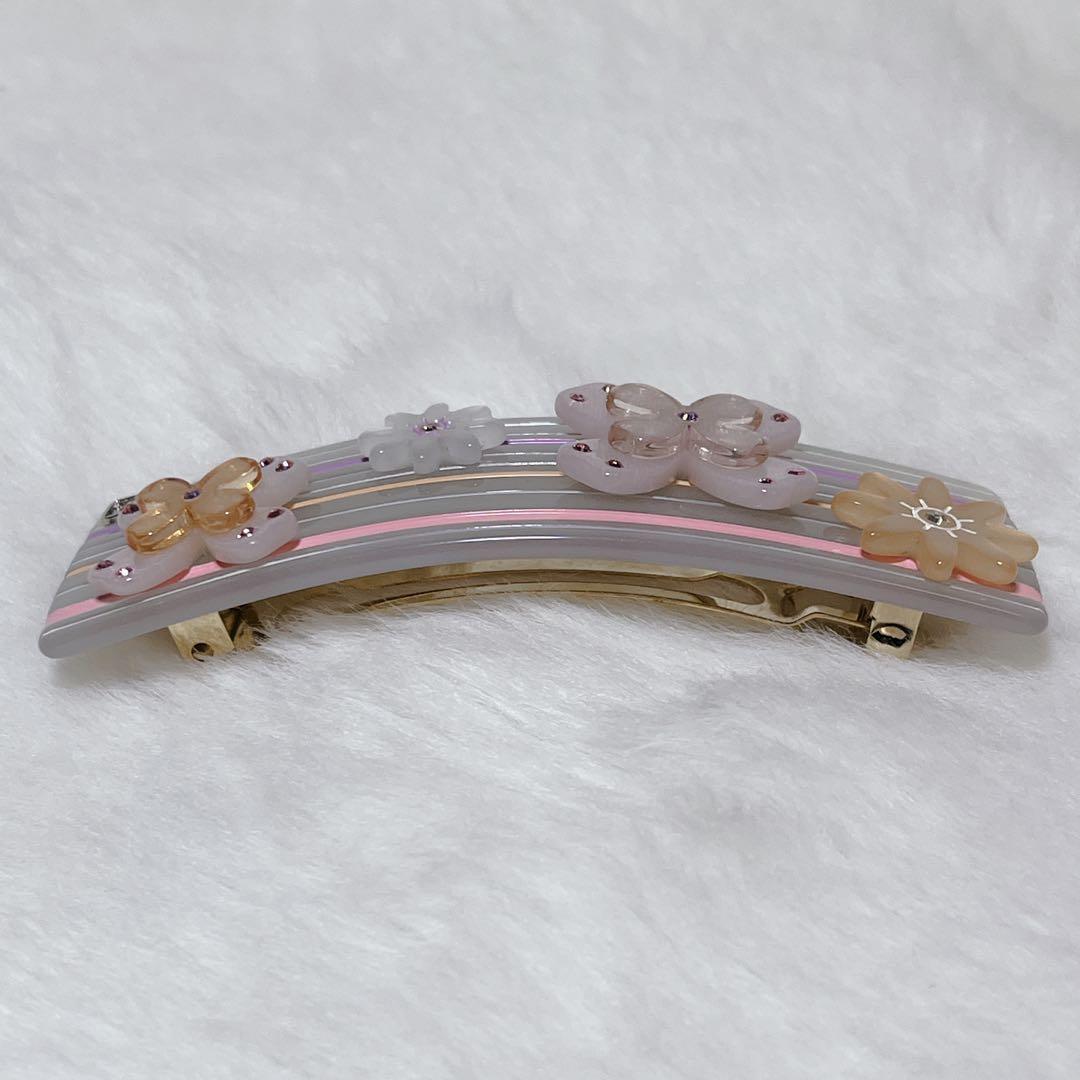 【美品】 Alexandre De Paris バレッタ ヘアピン フラワー