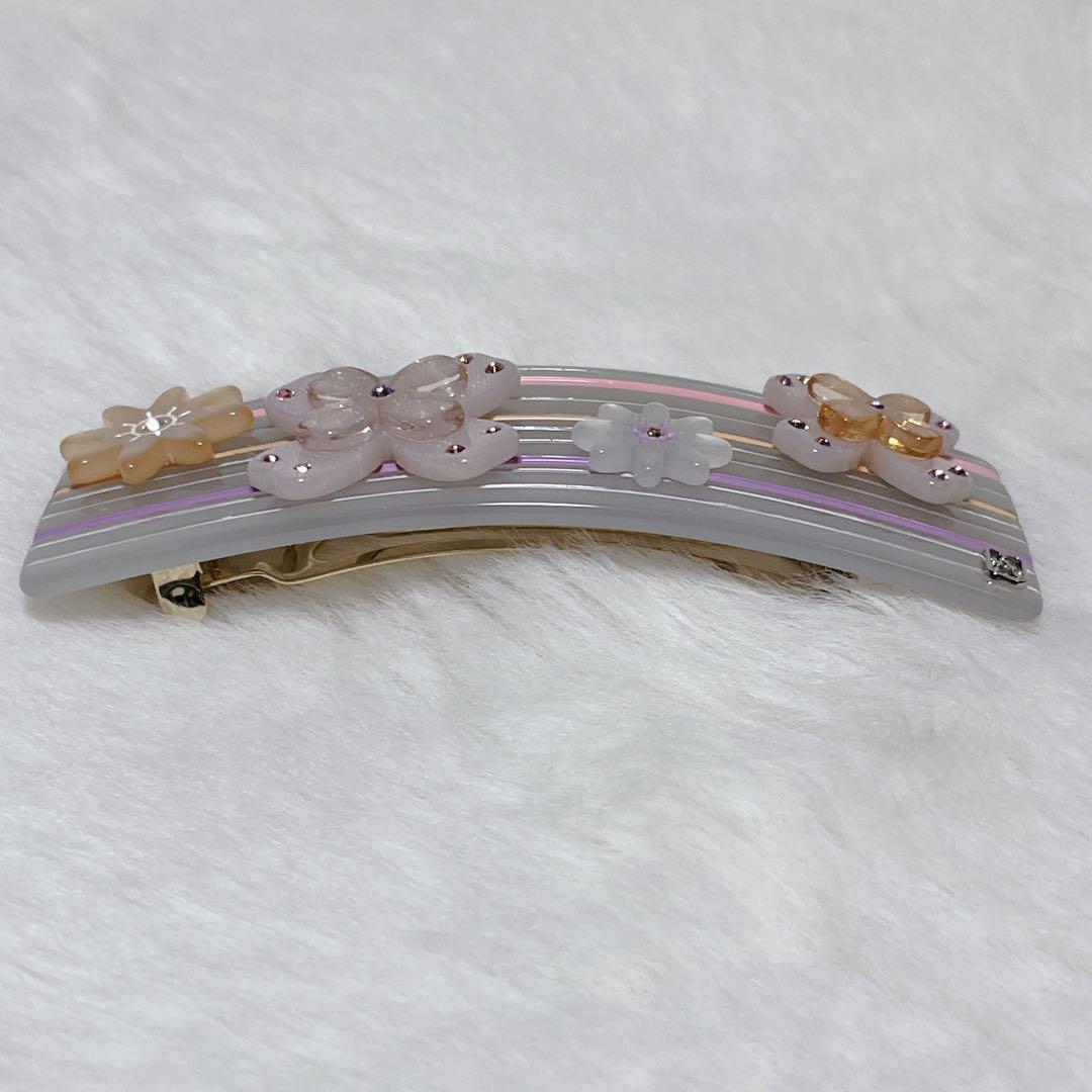 【美品】 Alexandre De Paris バレッタ ヘアピン フラワー