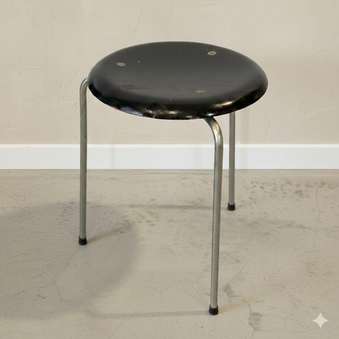 希少 ビンテージ ドットスツール 初期 フリッツハンセン 3本脚 ヤコブセン