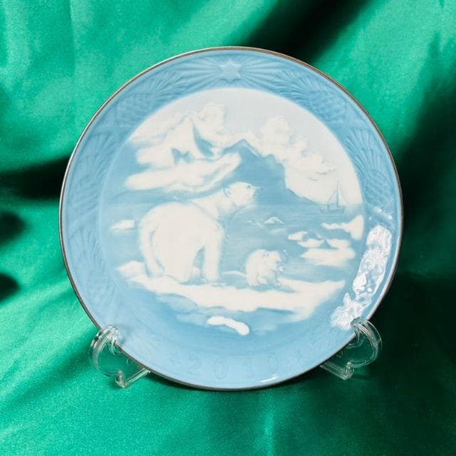 ロイヤルコペンハーゲン イヤープレート 2010 シロクマ WWF コラボ限定版