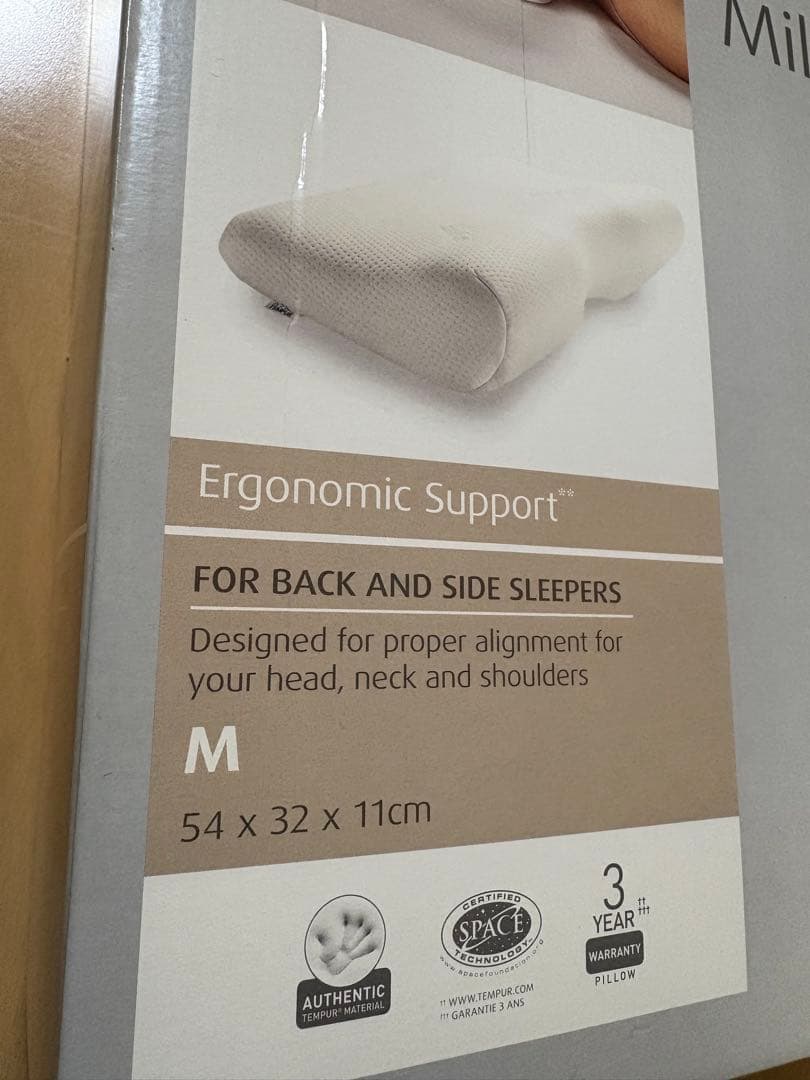 TEMPUR Mサイズ　ミレニアムネックピロー　テンピュール