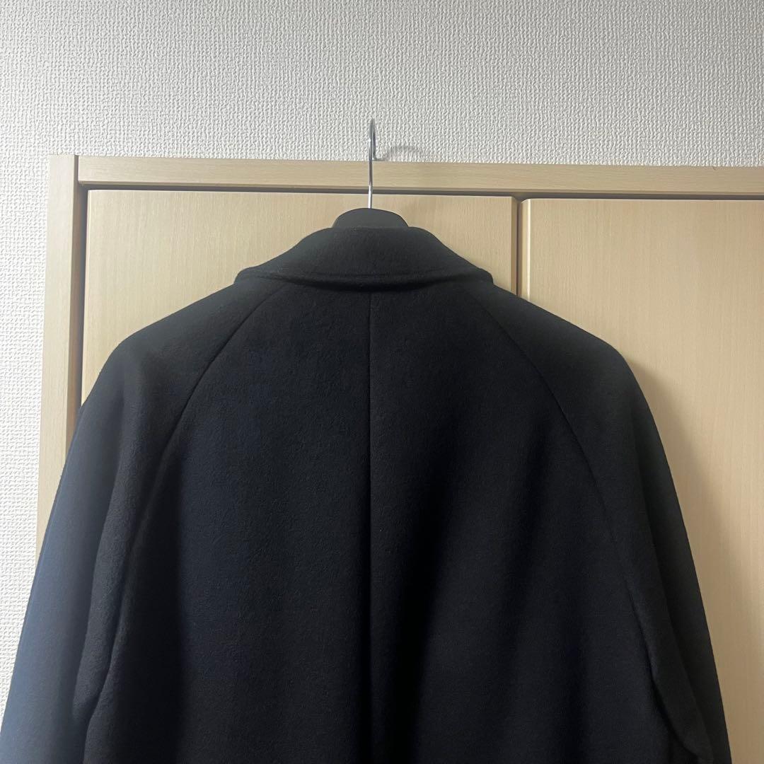 ユナイテッドアローズスーパー120メルトンバルカラーコート XLサイズ ブラック