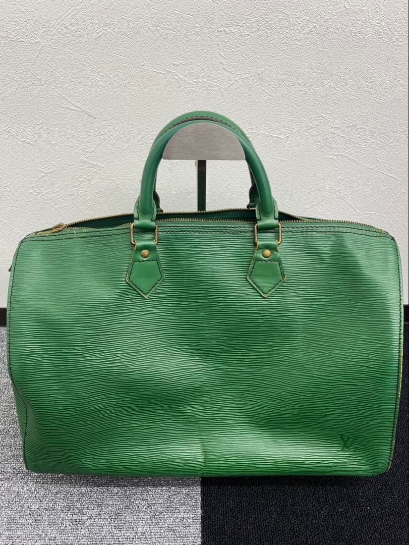 グリーン エピレザー ボストンバッグ