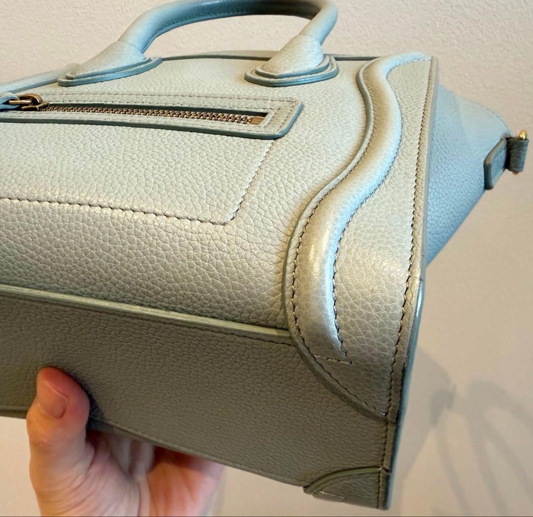 【artk】CELINE セリーヌ ラゲージ ナノ ライトブルー