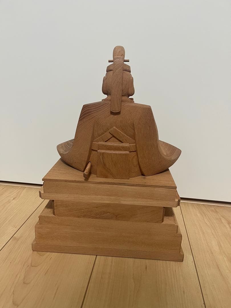 最終値下げ　菅原道真公　木彫り　欅材　天神様　学問の神様